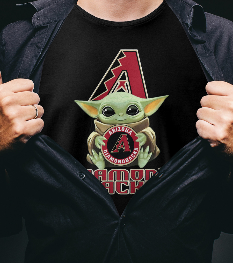 Arizona Diamondbacks Baby Yoda Holding Team T-Shirt