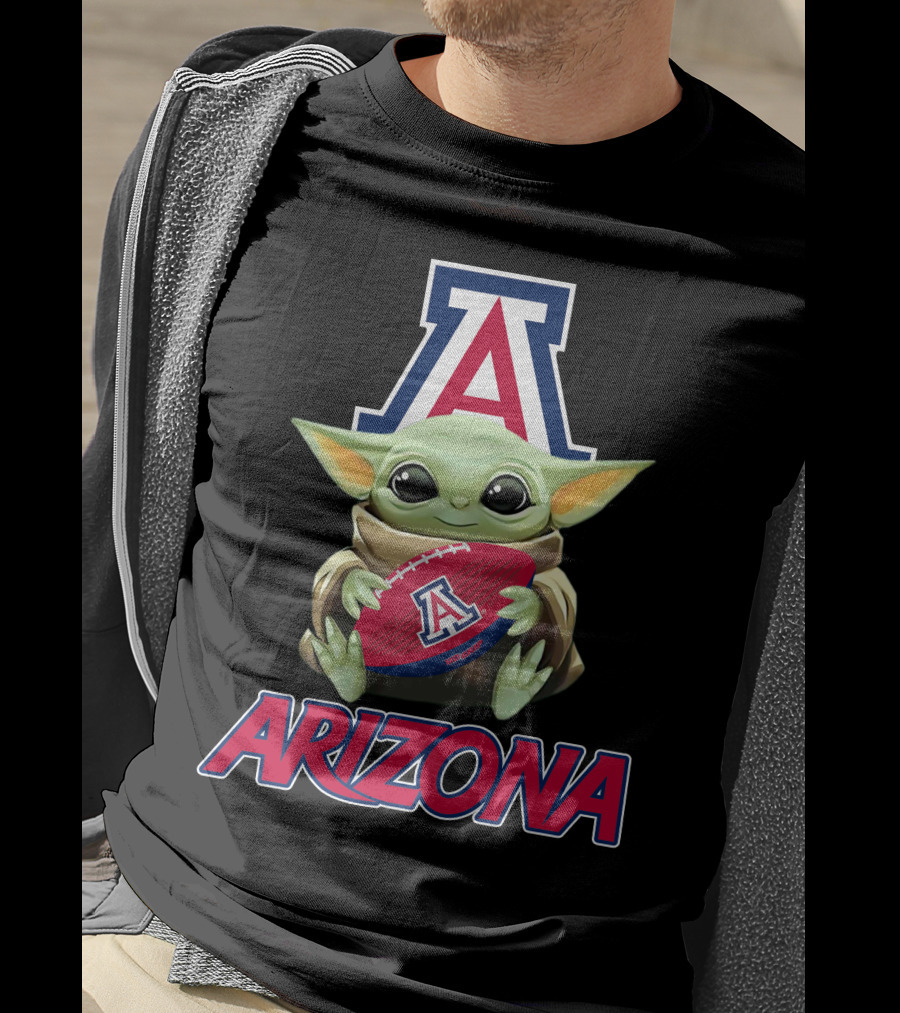 Arizona Wildcats Baby Yoda Football Fan T-Shirt