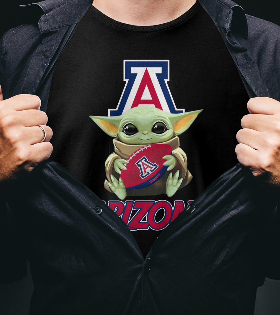 Arizona Wildcats Baby Yoda Football Fan T-Shirt