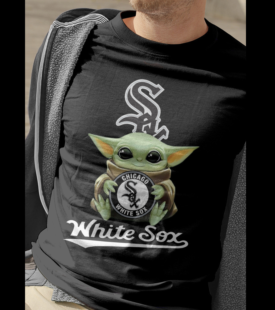 Chicago White Sox Baby Yoda Logo Star Wars Fans T-Shirt