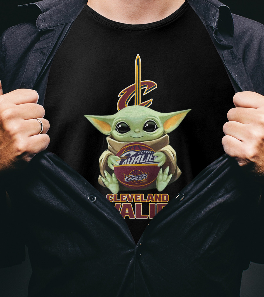 Cleveland Cavaliers Baby Yoda Basketball T-Shirt