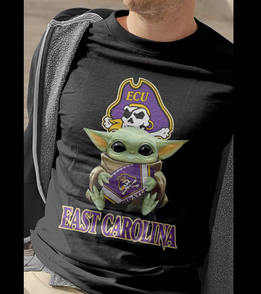 East Carolina Pirates Ecu Baby Yoda T-Shirt