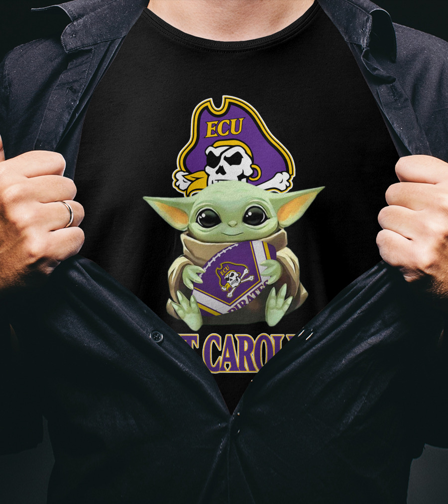 East Carolina Pirates Ecu Baby Yoda T-Shirt
