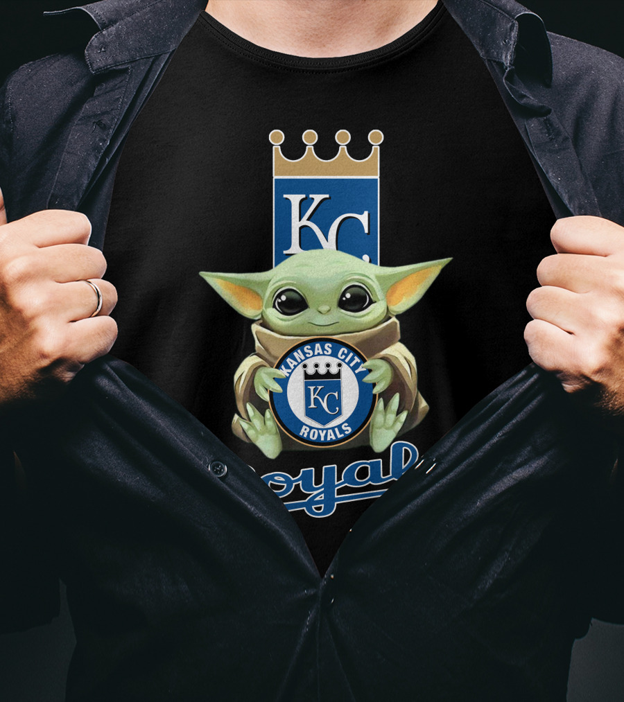 Kansas City Royals Baby Yoda Kc Royals T-Shirt