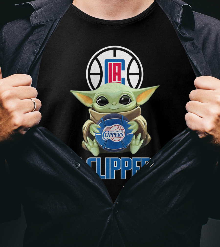 La Clippers Baby Yoda Los Angeles Basketball Fan Gear T-Shirt