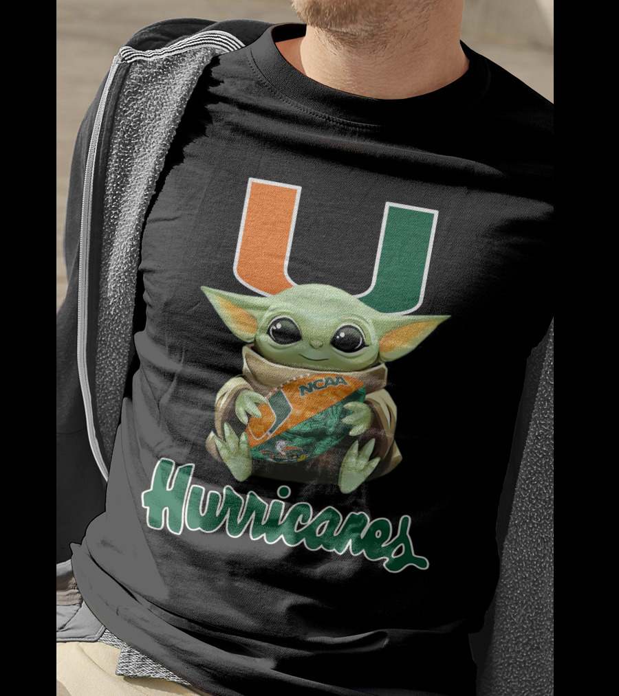 Miami Hurricanes Baby Yoda Ncaa U T-Shirt