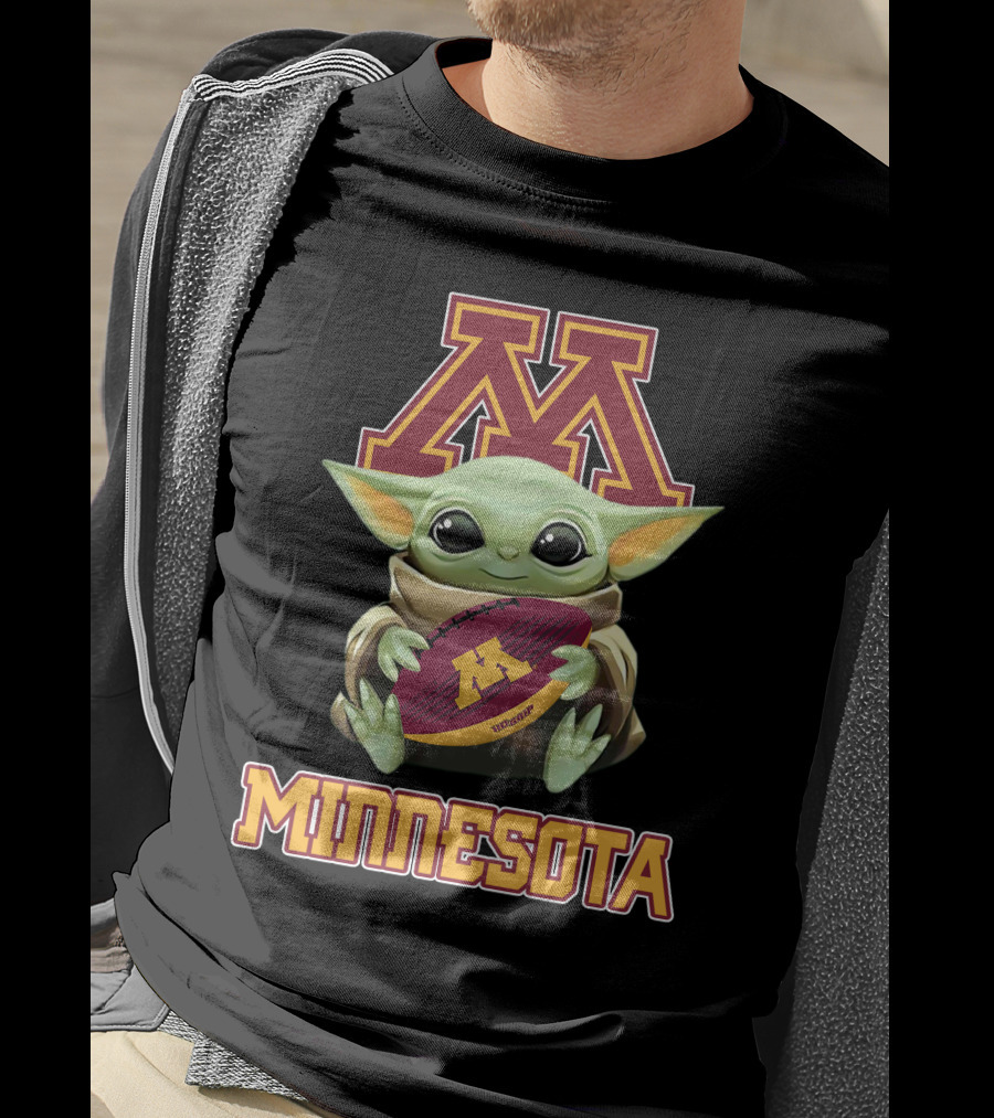Minnesota Golden Gophers Baby Yoda Football Fan Gear T-Shirt