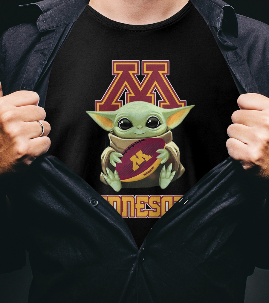 Minnesota Golden Gophers Baby Yoda Football Fan Gear T-Shirt
