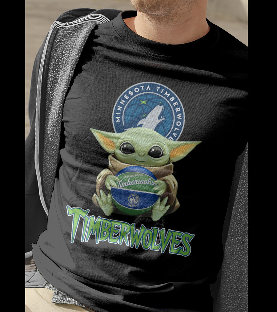 Minnesota Timberwolves Baby Yoda Basketball T-Shirt