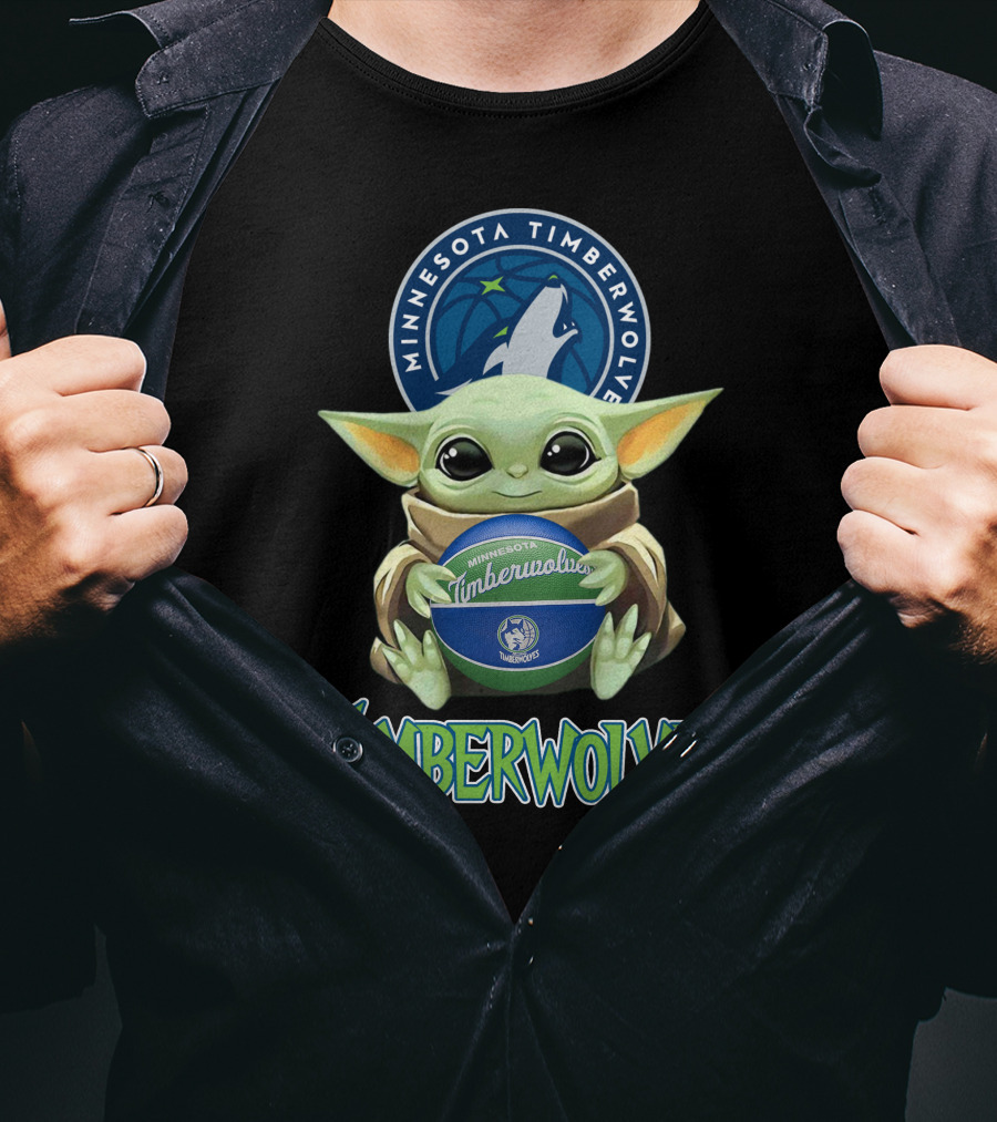 Minnesota Timberwolves Baby Yoda Basketball T-Shirt