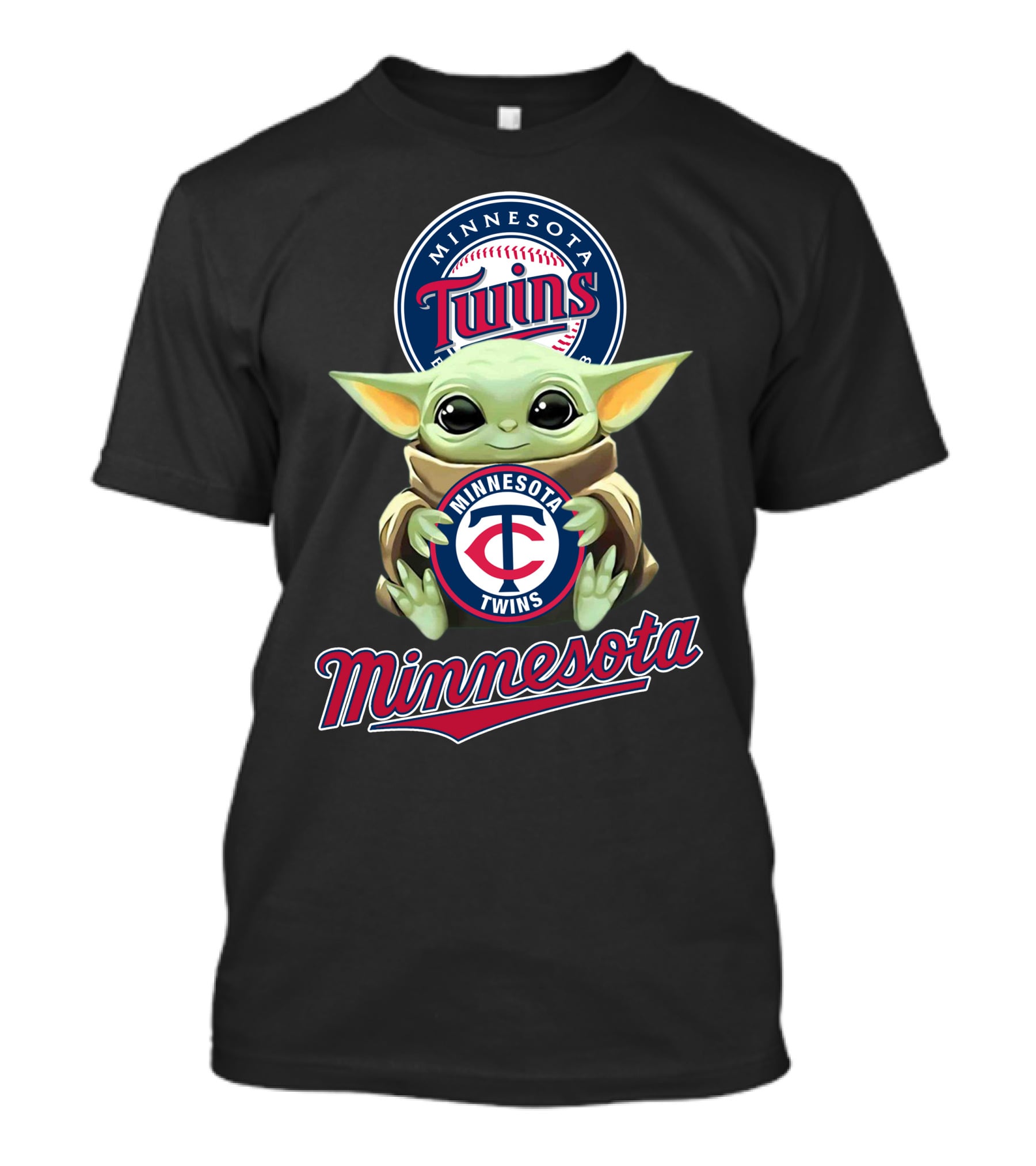 Minnesota Twins Baby Yoda Baseball T-Shirt