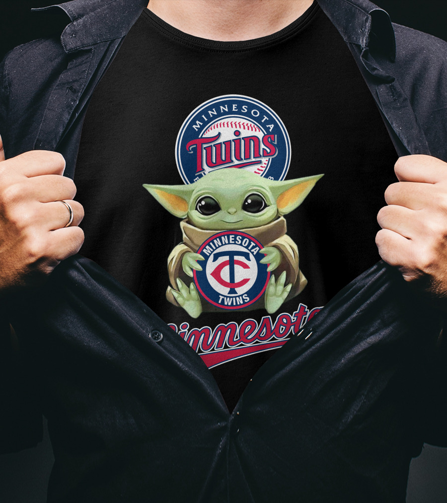 Minnesota Twins Baby Yoda Baseball T-Shirt