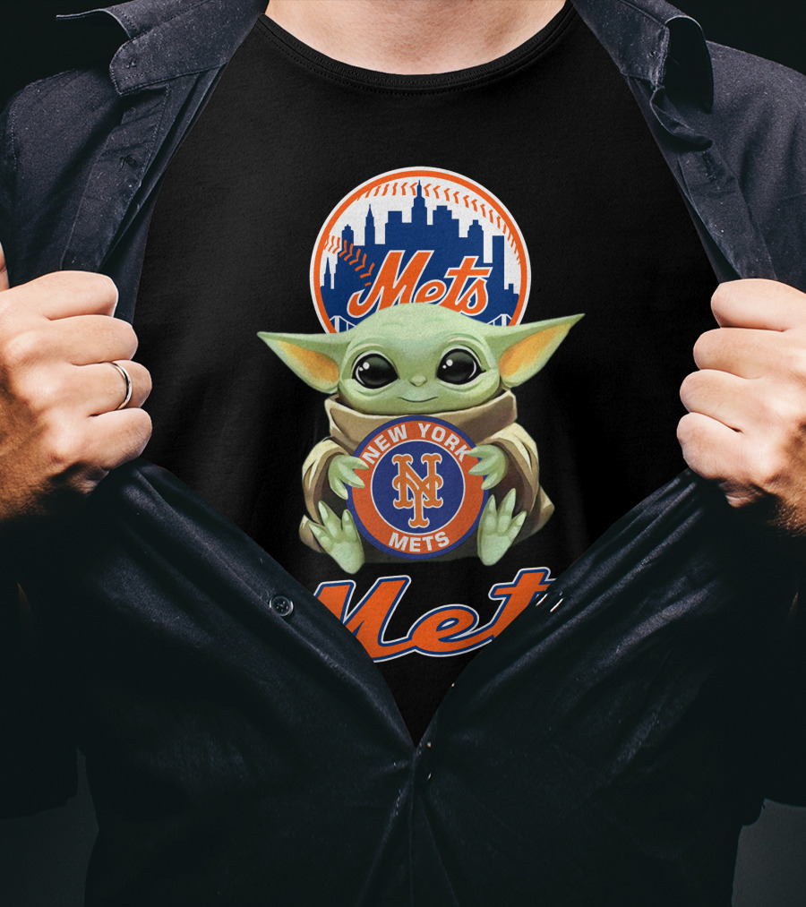 New York Mets Baby Yoda Mets T-Shirt