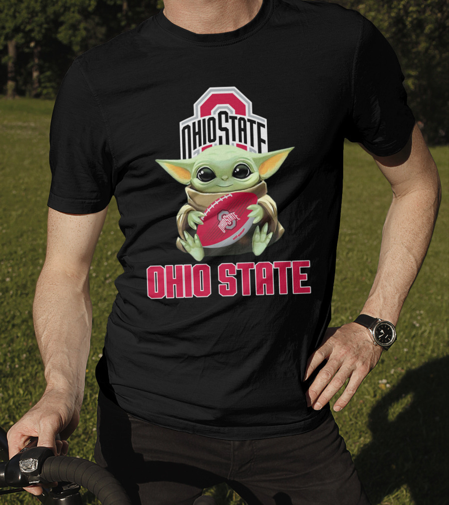 Ohio State Buckeyes Baby Yoda Football Fan T-Shirt