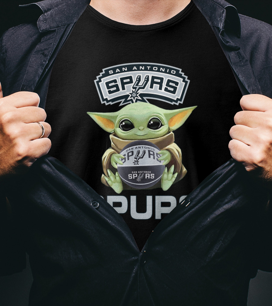 San Antonio Spurs Baby Yoda Basketball Fan T-Shirt
