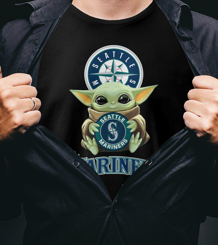 Seattle Mariners Baby Yoda Star Wars T-Shirt
