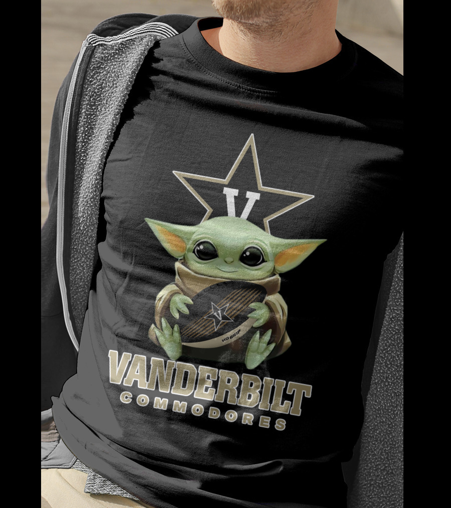 Vanderbilt Commodores Star Wars Yoda Football T-Shirt