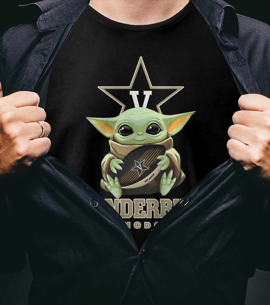 Vanderbilt Commodores Star Wars Yoda Football T-Shirt