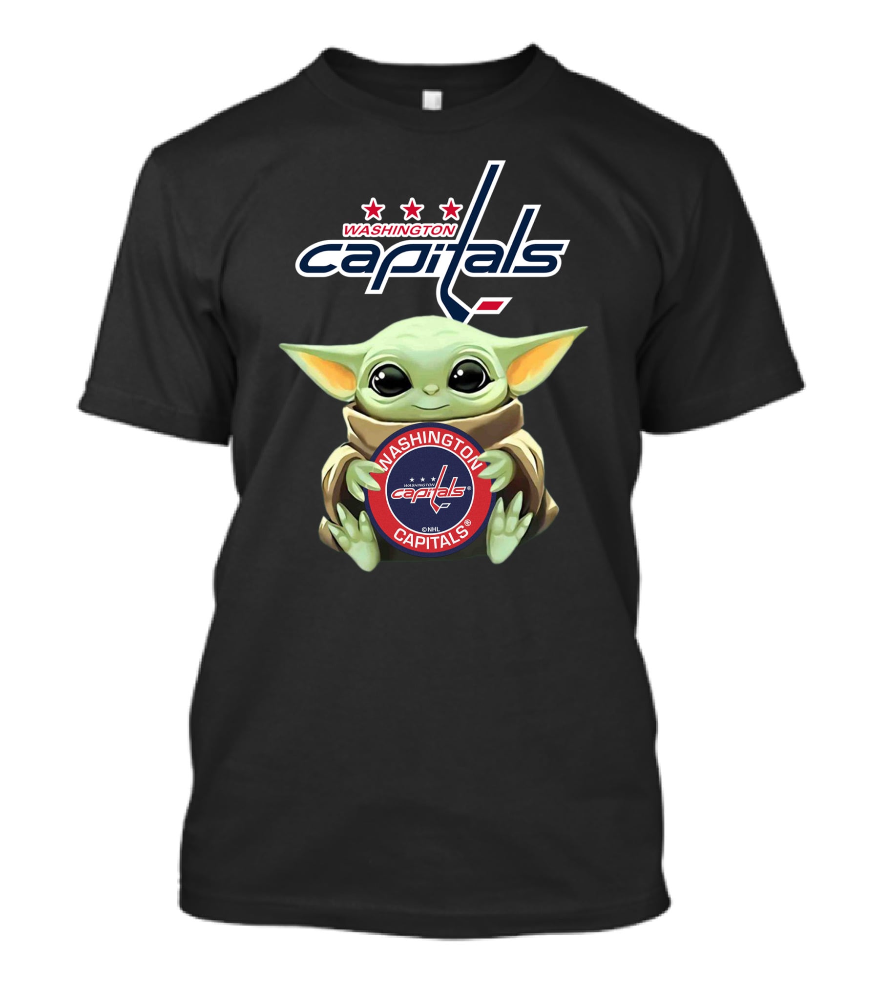 Washington Capitals Baby Yoda Hockey T-Shirt