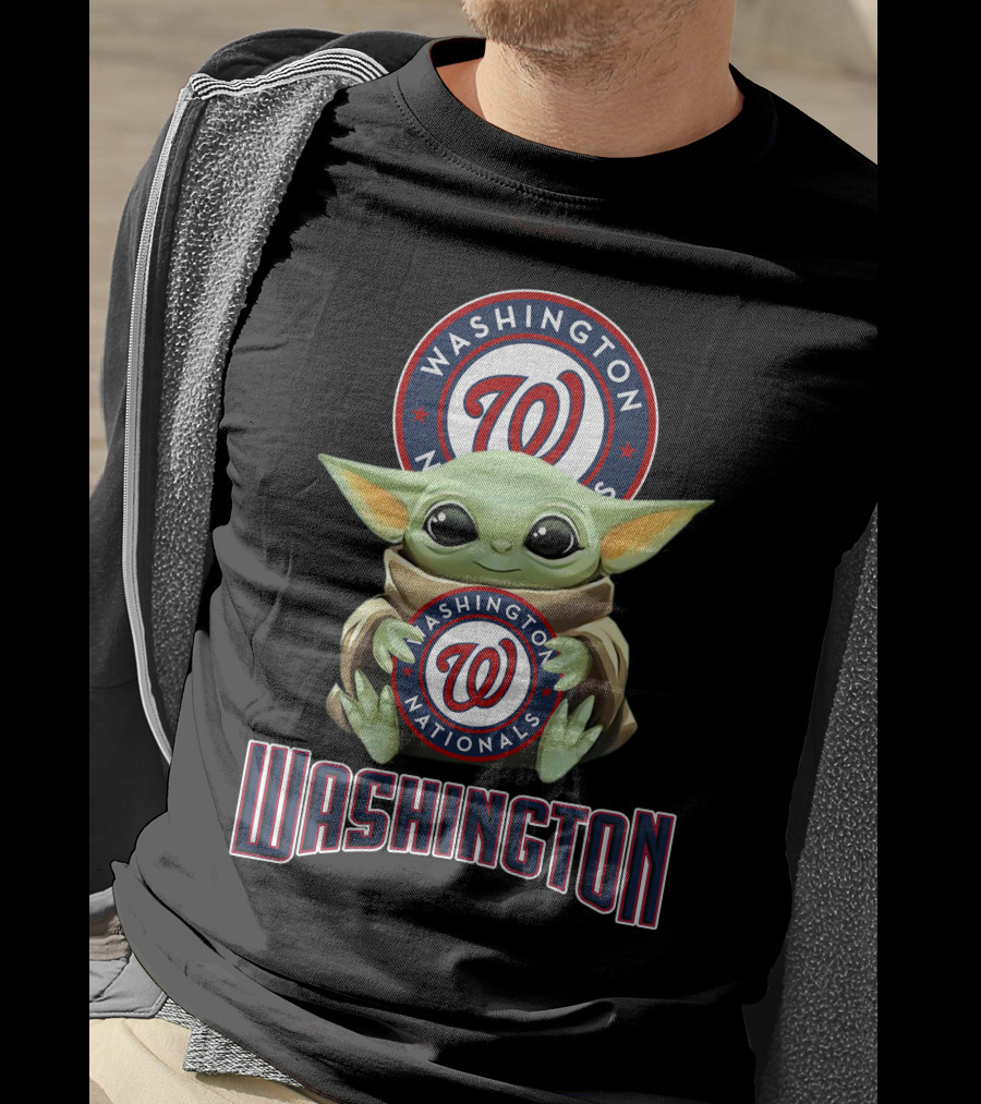 Washington Nationals Baby Yoda Star Wars Fan Collaboration T-Shirt
