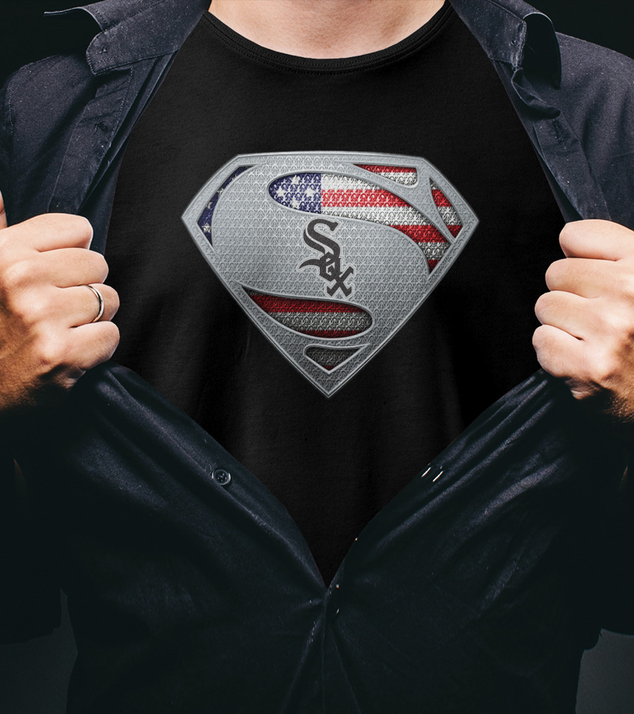 Chicago White Sox American Flag Superman T-Shirt
