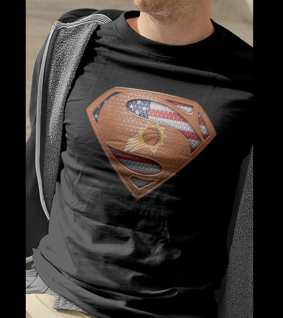 Phoenix Suns Superman American Flag T-Shirt