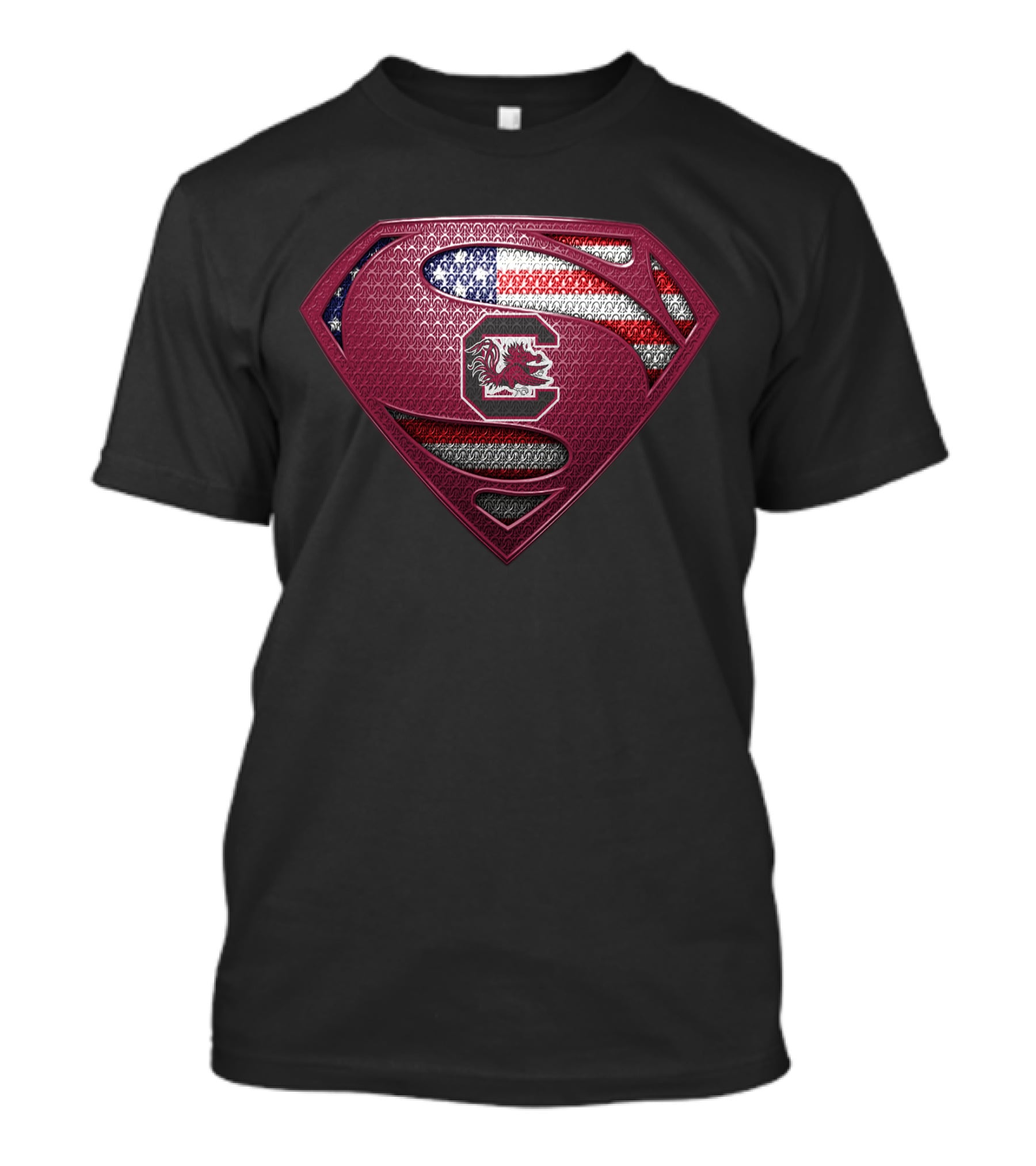 Superman South Carolina Gamecocks American Flag T-Shirt