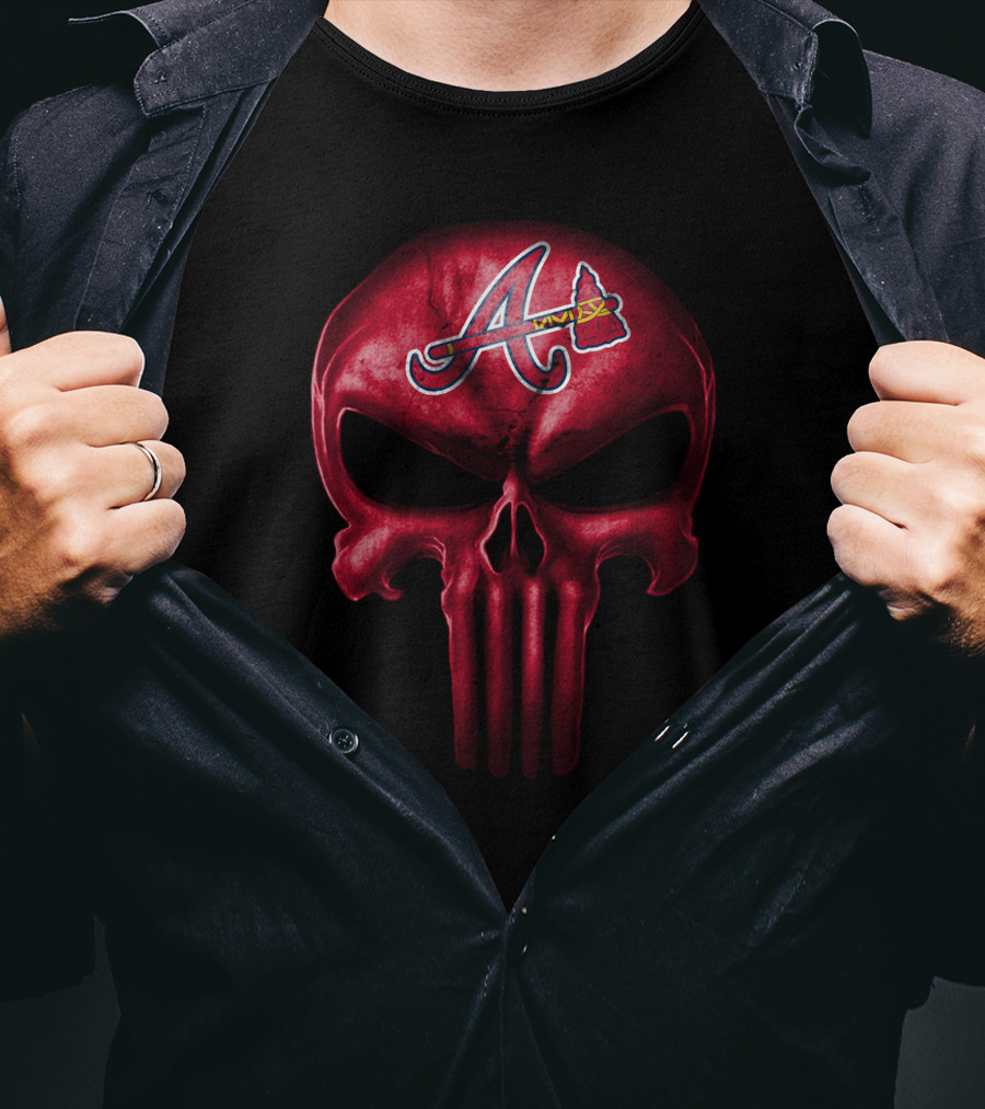 Atlanta Braves Skull Punisher T-Shirt