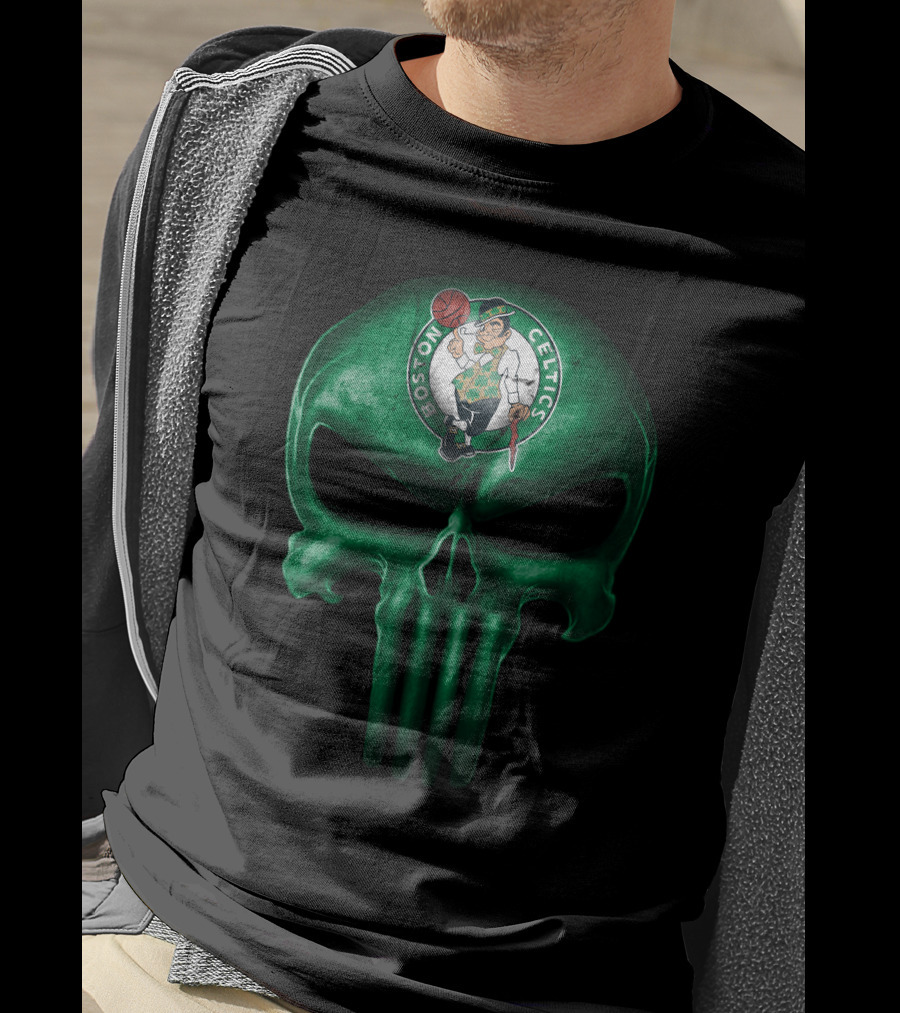 Boston Celtics Green Skull T-Shirt