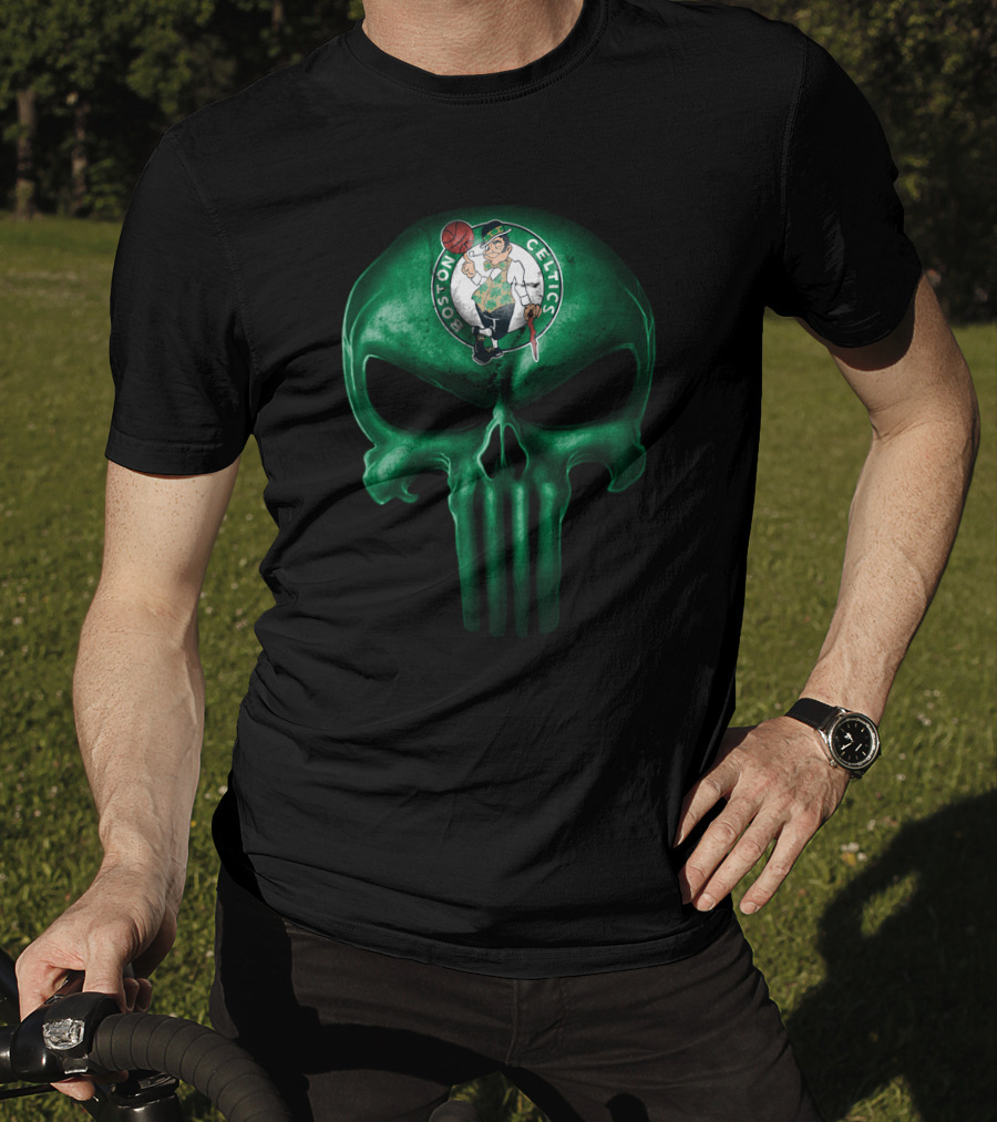 Boston Celtics Green Skull T-Shirt
