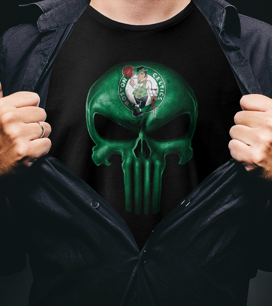 Boston Celtics Green Skull T-Shirt