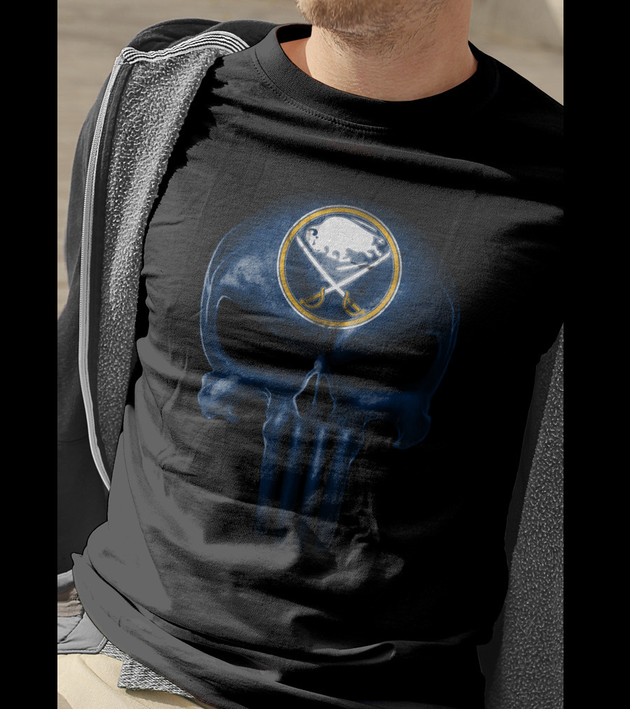 Buffalo Sabres Logo Skull T-Shirt