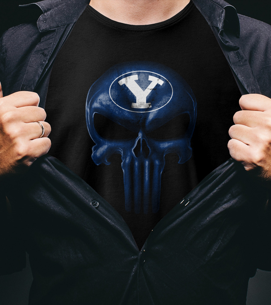 Byu Cougars Skull T-Shirt