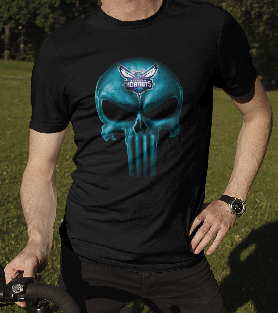 Charlotte Hornets Skull T-Shirt
