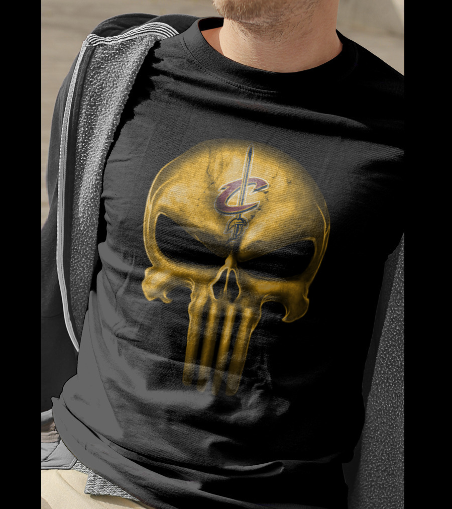 Cleveland Cavaliers Golden Skull T-Shirt