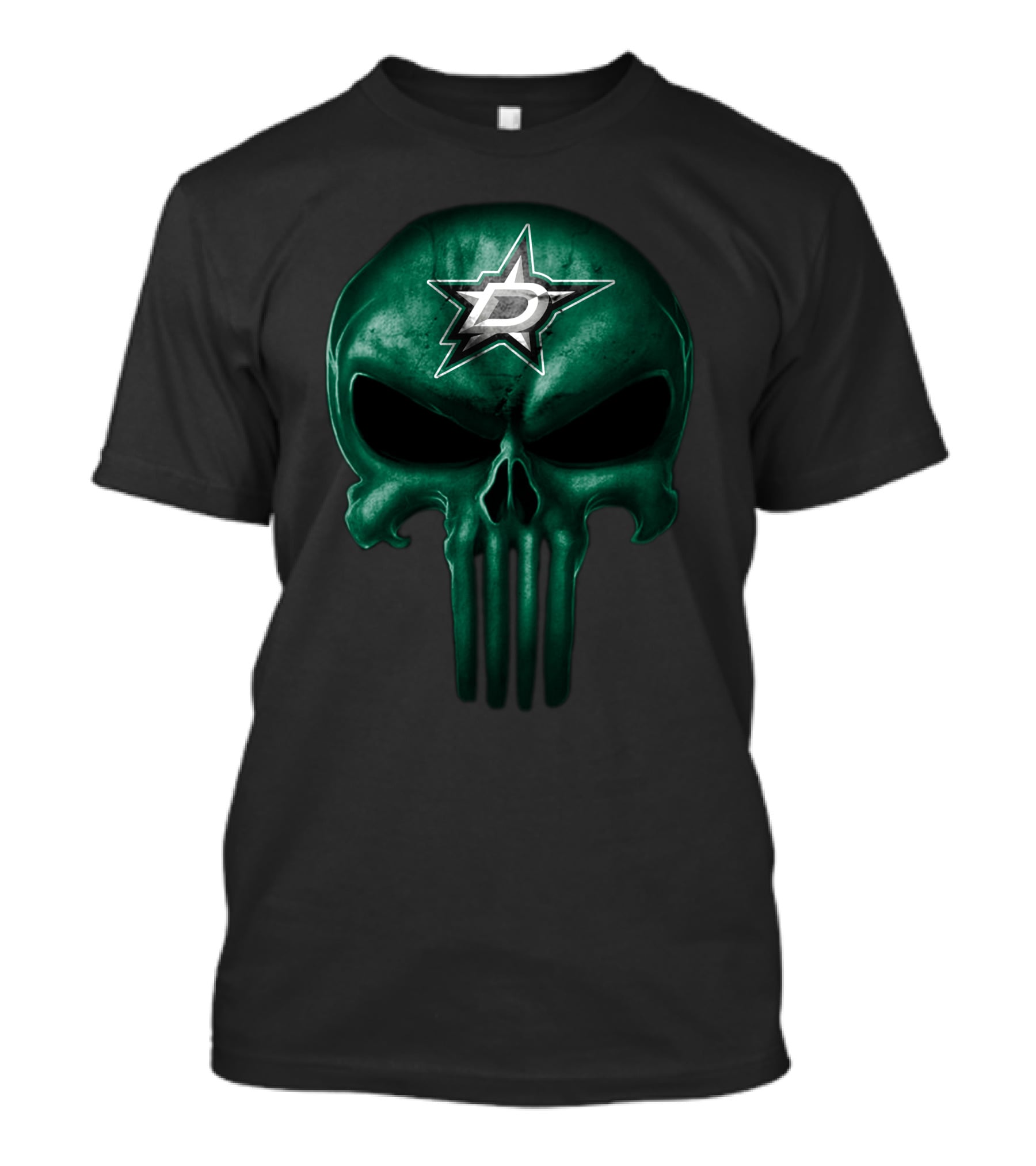 Dallas Stars Skull Iconic Green T-Shirt