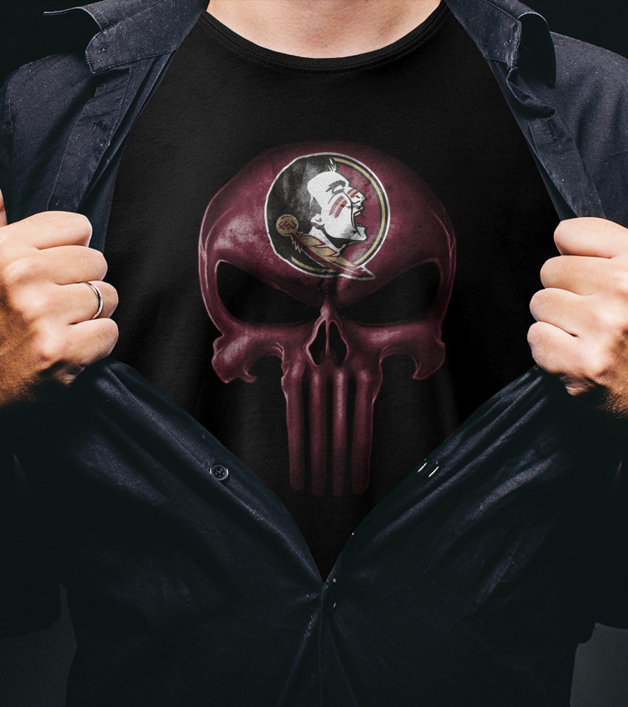 Florida State Seminoles Skull Punisher T-Shirt