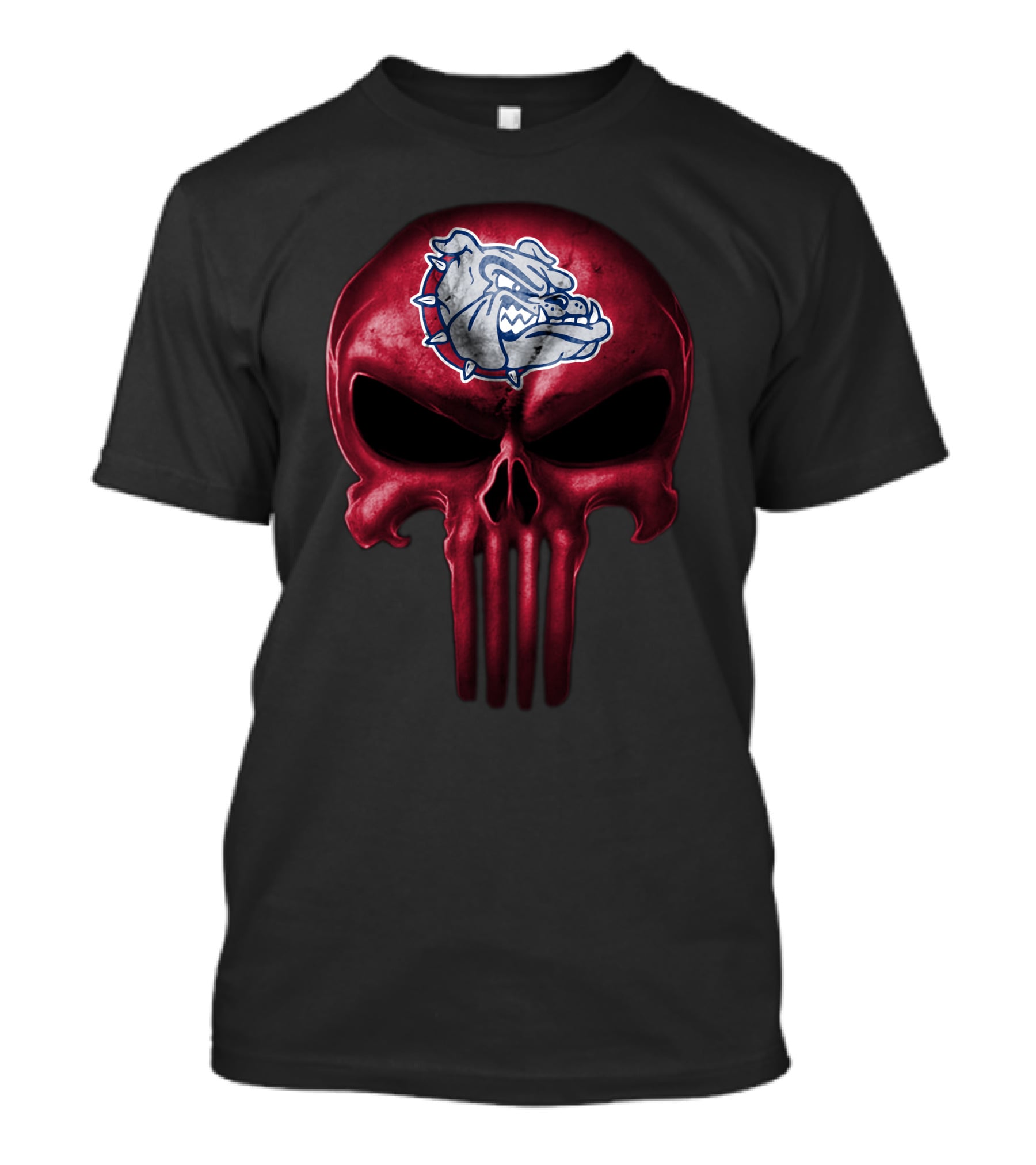 Gonzaga Bulldogs Skull Logo Red T-Shirt