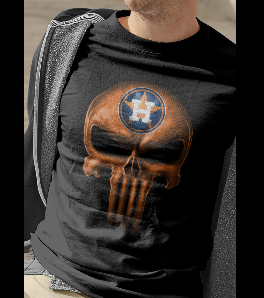 Houston Astros Skull T-Shirt