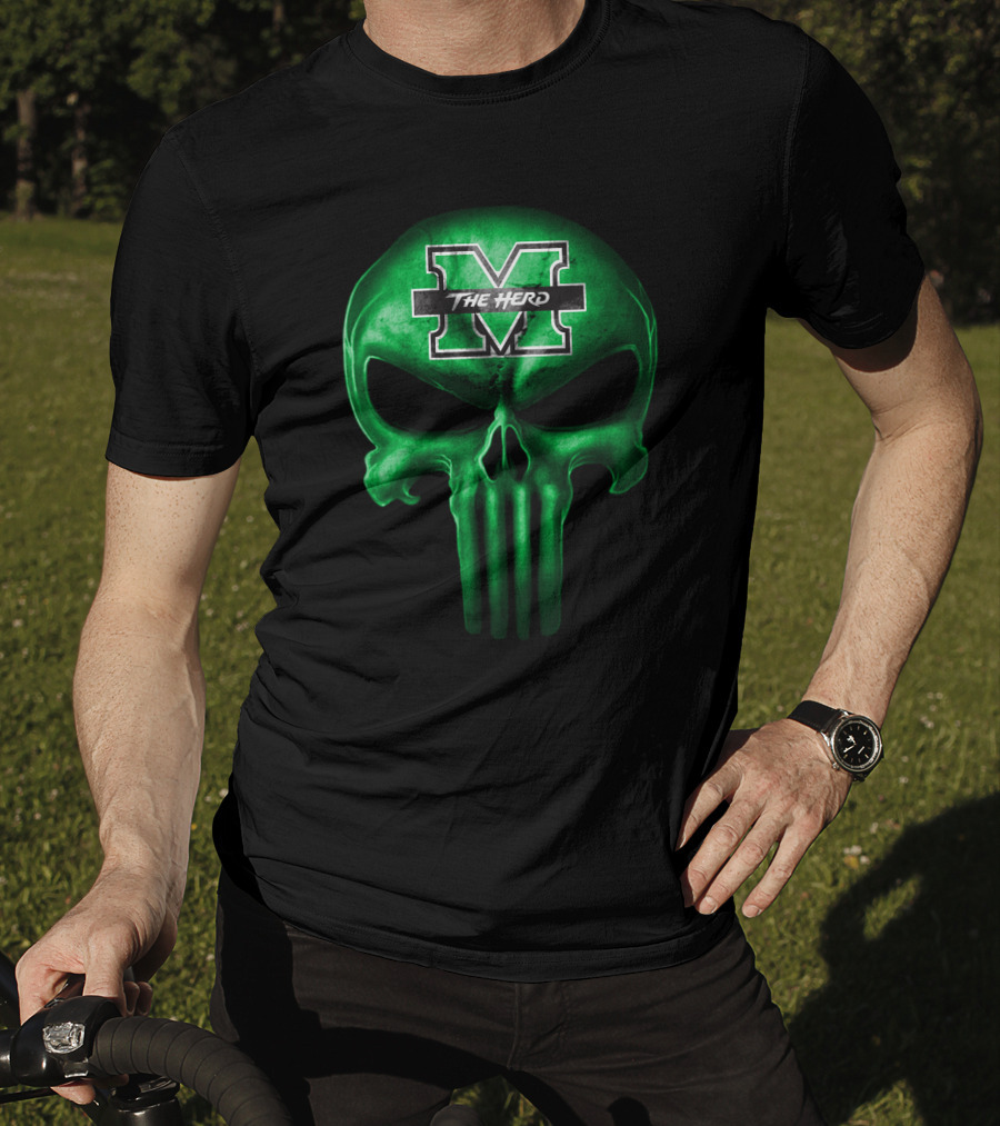 Marshall Thundering Herd Skull M The Herd T-Shirt