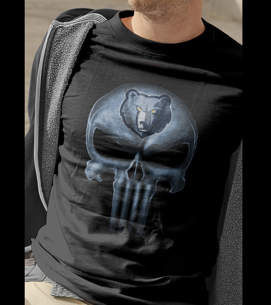 Memphis Grizzlies Skull Punisher T-Shirt