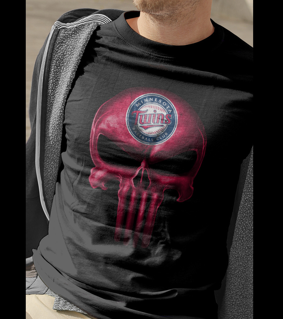 Minnesota Twins Baseball Club Skull T-Shirt