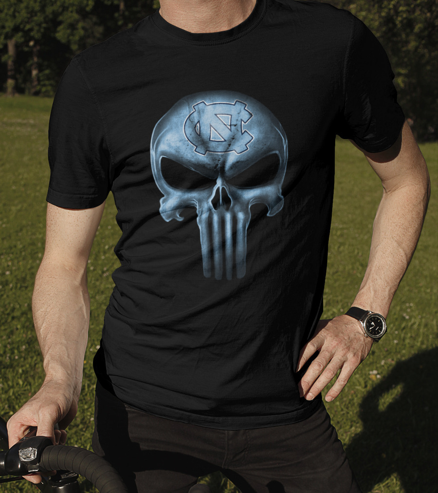 North Carolina Tar Heels Skull T-Shirt