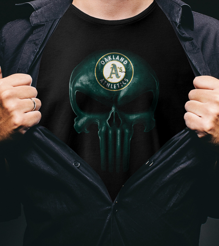 Oakland Athletics A's Skull Athletics T-Shirt