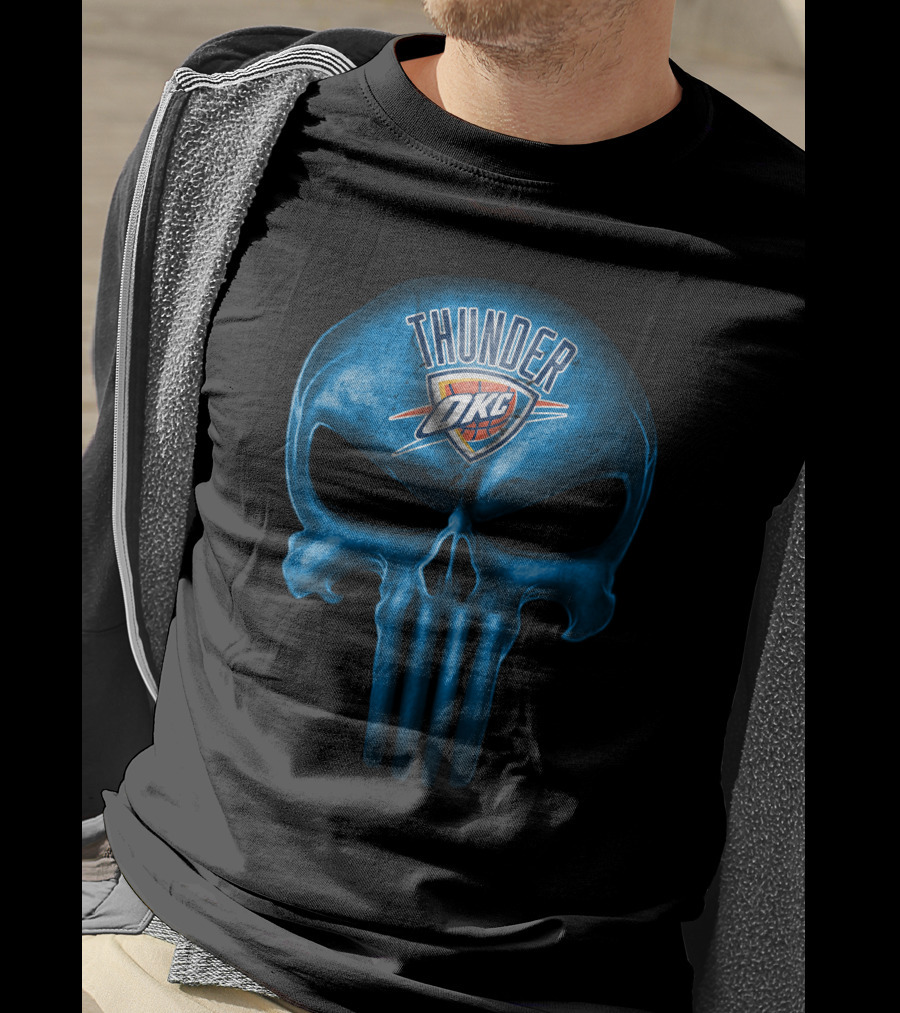 Oklahoma City Thunder Okc Skull Logo Thunder T-Shirt