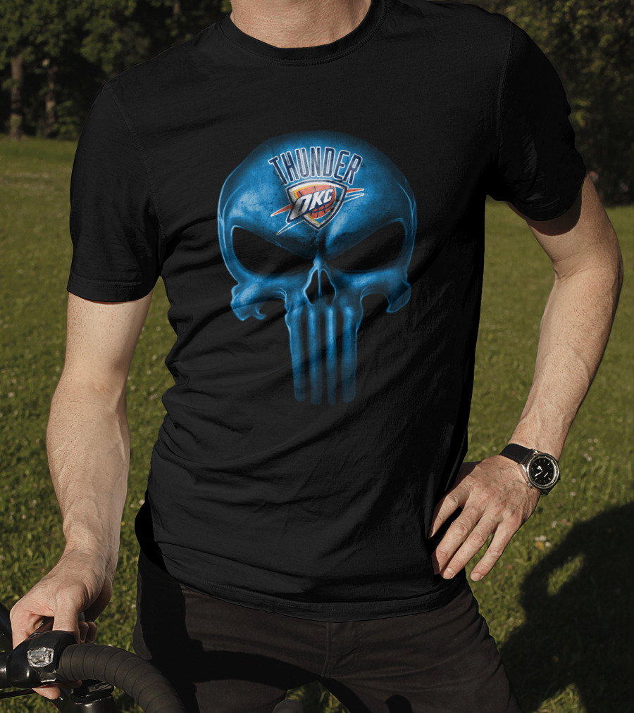 Oklahoma City Thunder Okc Skull Logo Thunder T-Shirt