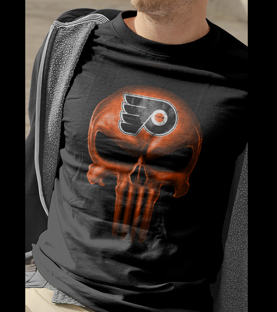 Philadelphia Flyers Skull Punisher T-Shirt