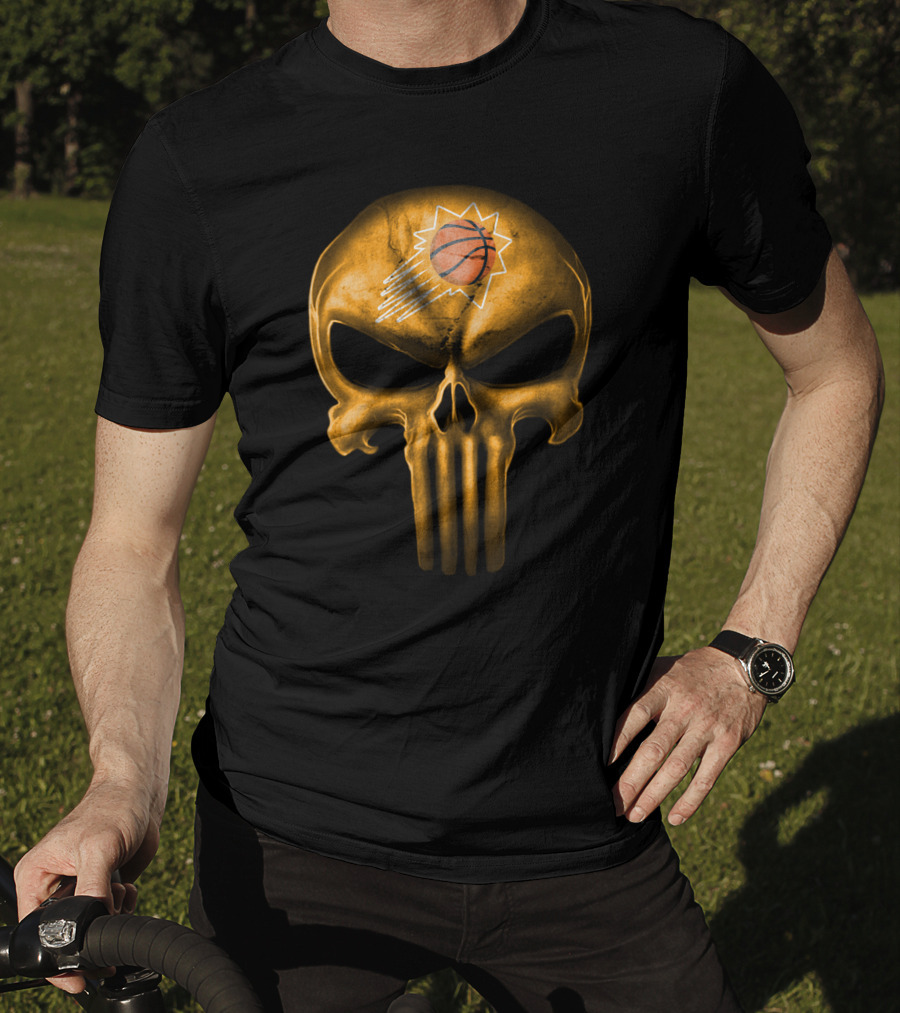 Phoenix Suns Skull Basketball Punisher T-Shirt