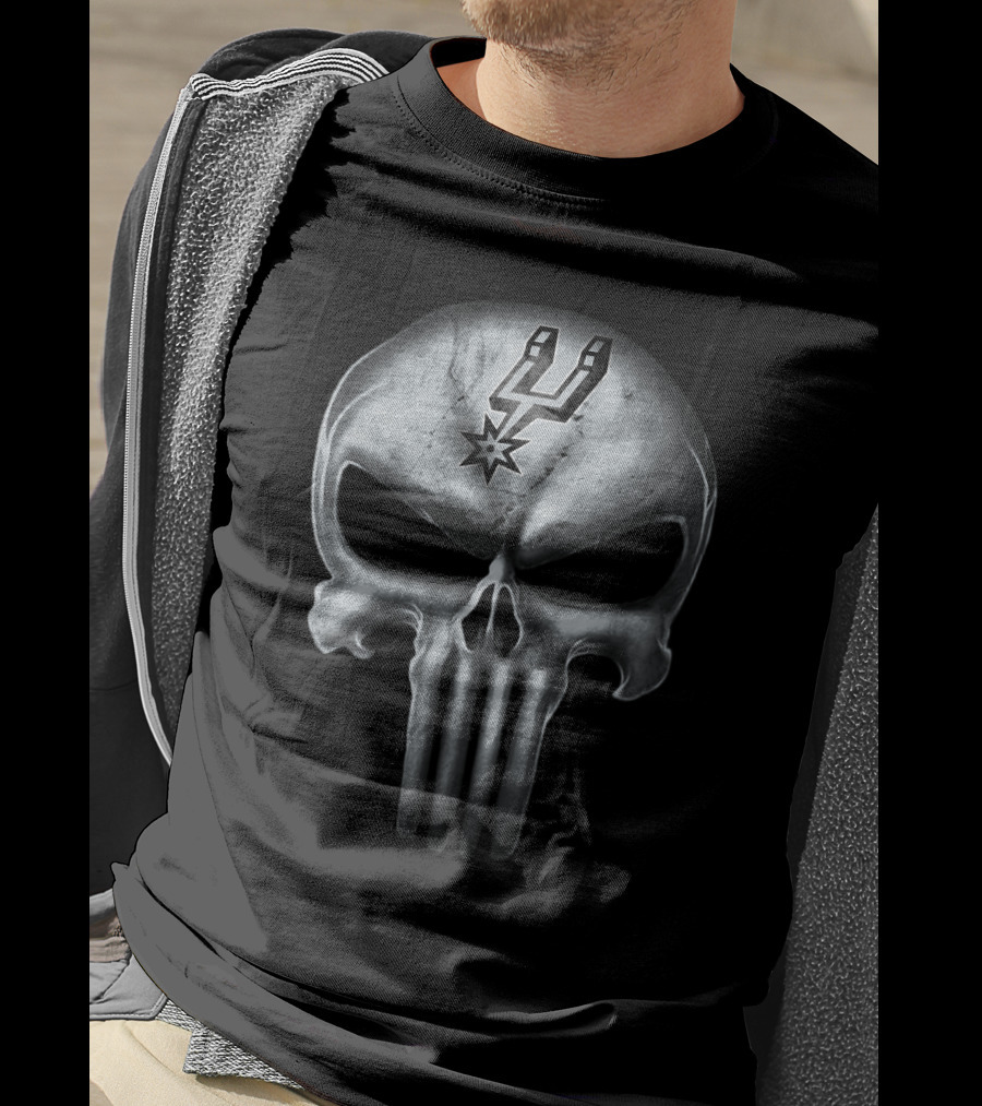 San Antonio Spurs Punisher Skull T-Shirt