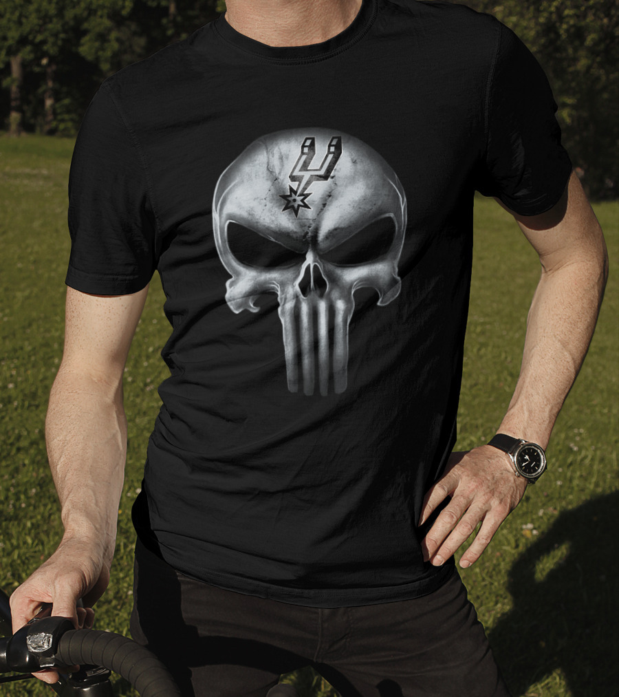 San Antonio Spurs Punisher Skull T-Shirt